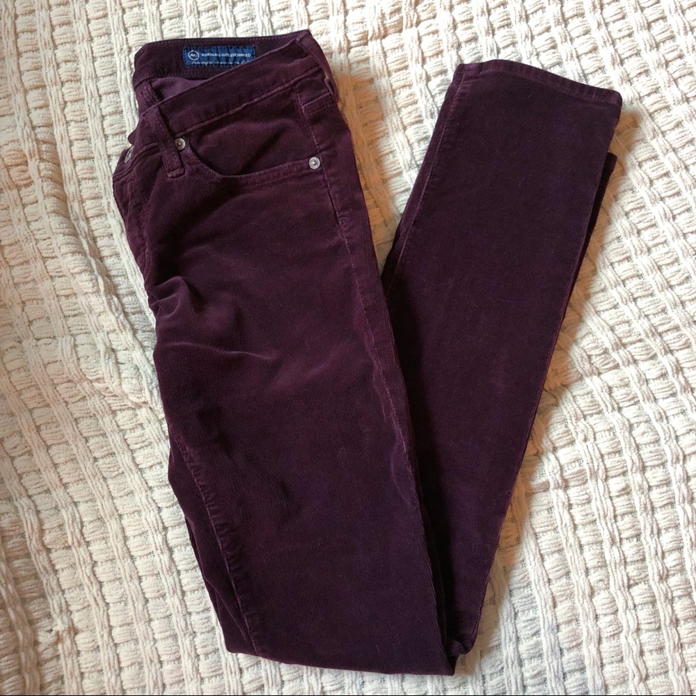 AG the Stevie Ankle in Velvet Burgundy